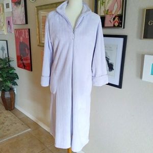 oscar de la renta zip up robe